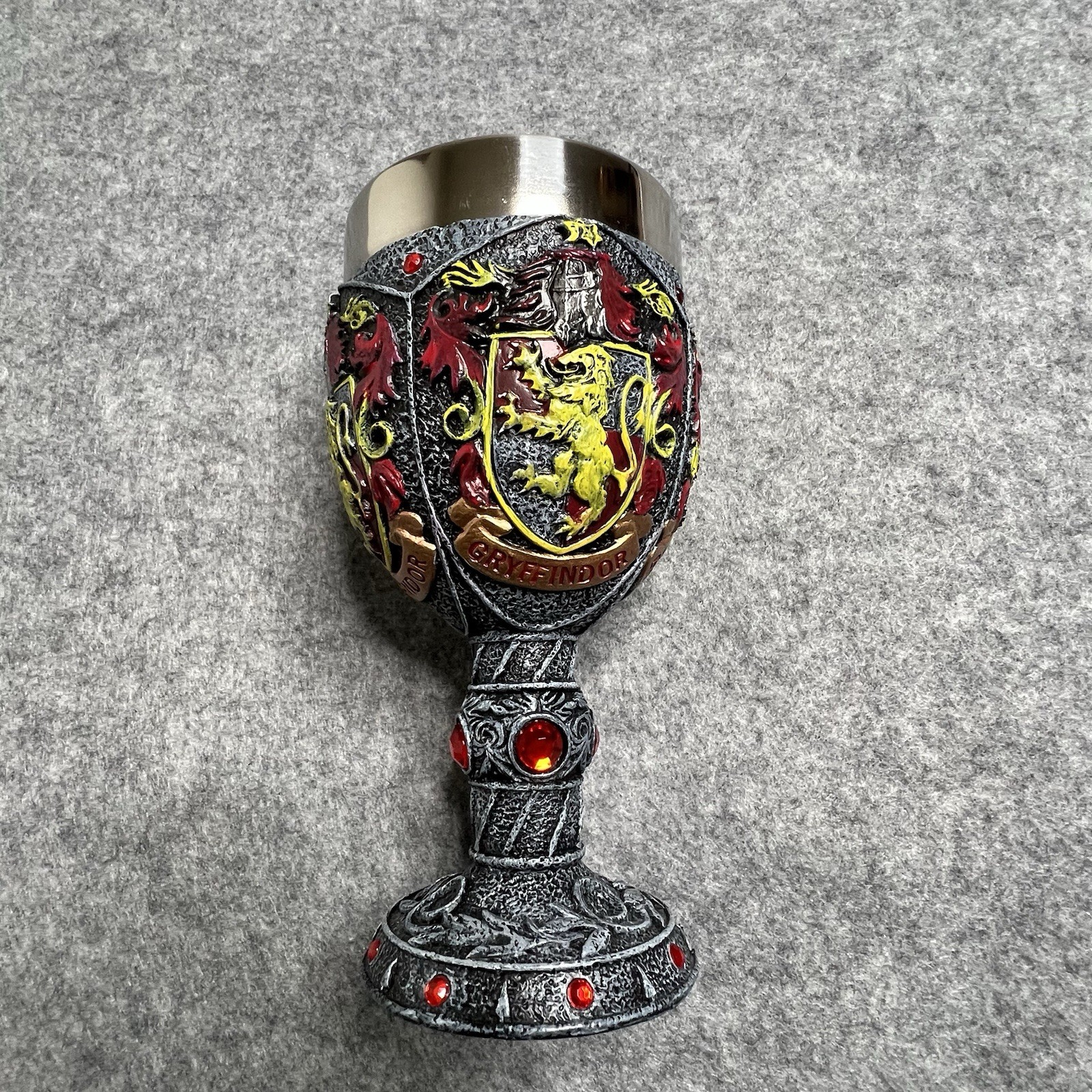 Harry Potter Gryffindor 7” Stainless Steel Resin Decorative Goblet
