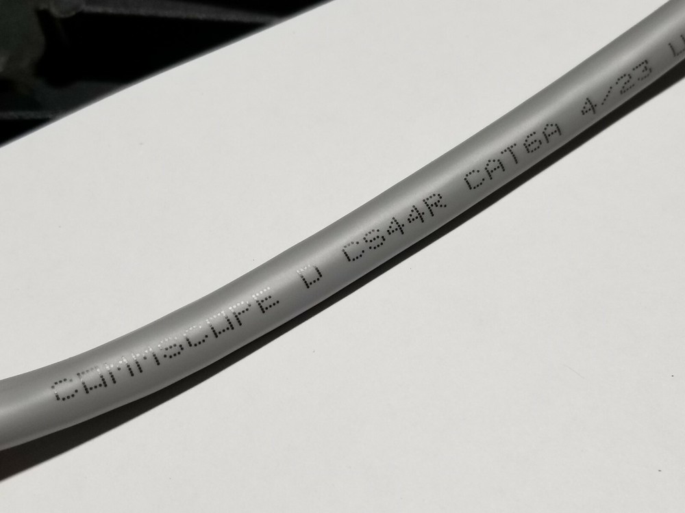 Commscope CS44R Cat6A U/UTP Network Ethernet 10G 10Gig Cable Riser Gray /100ft