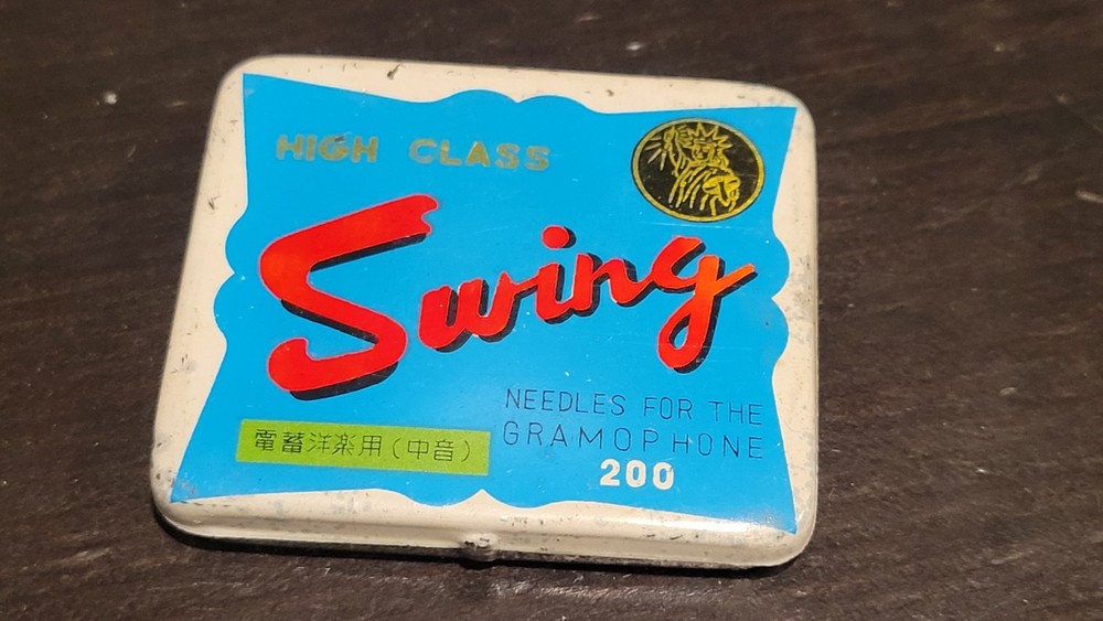 Gramophone phonograph needle tin  swing Japanese Empty