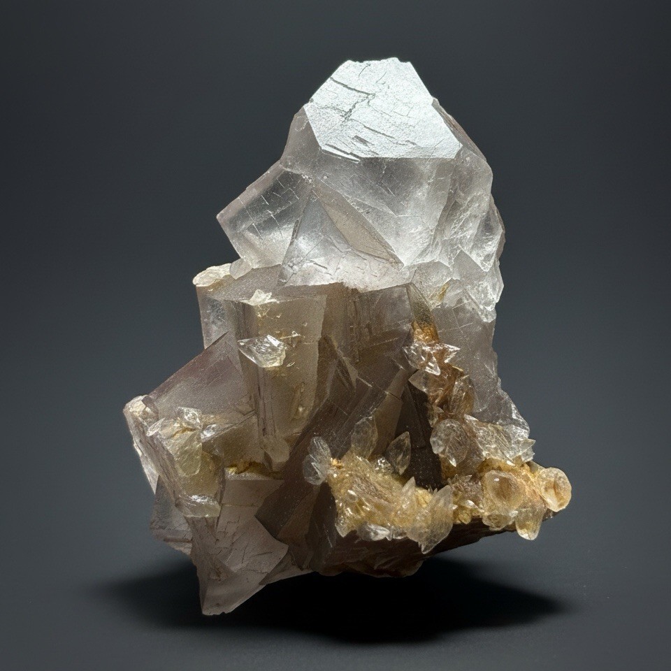 Isometric Fluorite & Scalenohedral Calcite Specimen | Pakistan