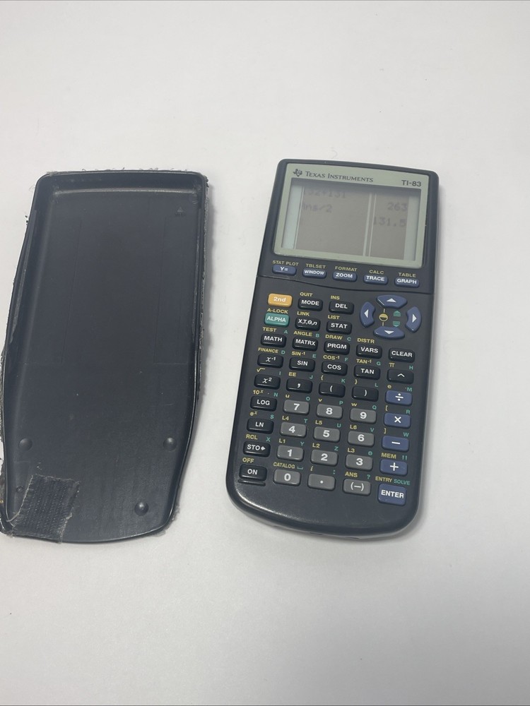 Texas Instruments TI-83 Graphing Calculator with Cover Tested Working