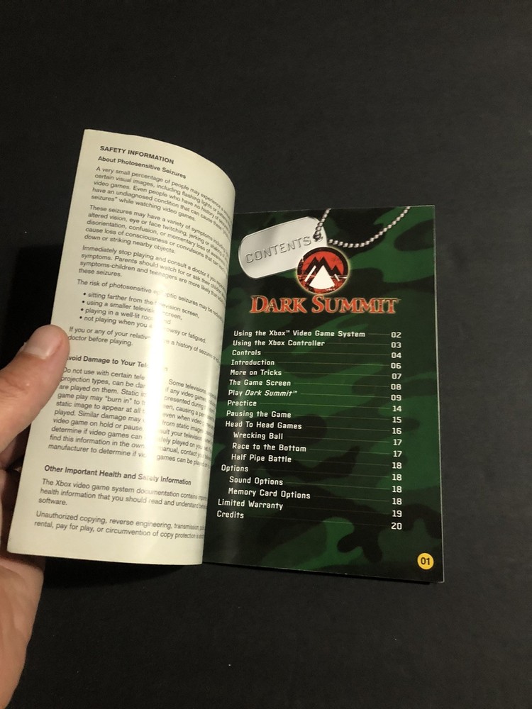 dark summit xbox Manual Only