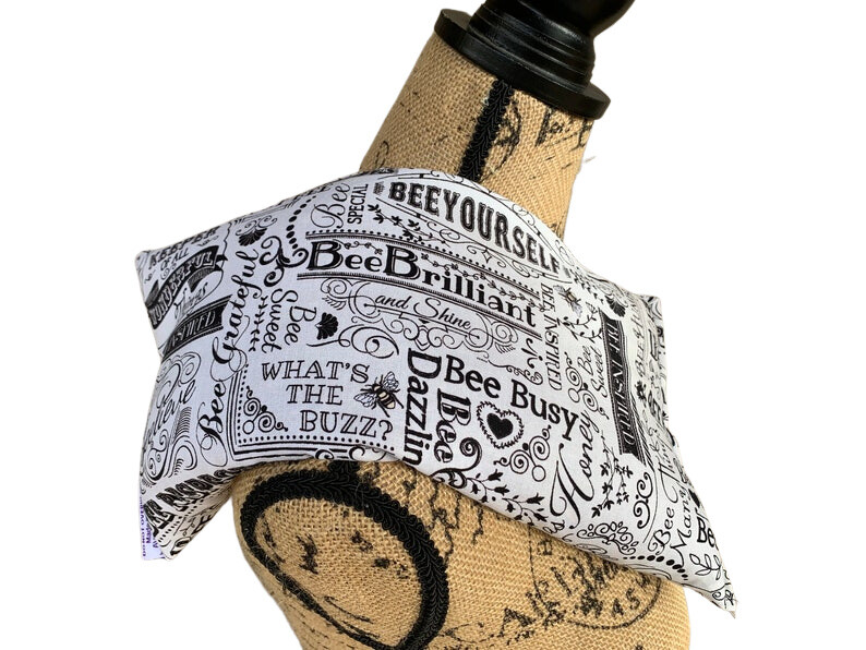 Herbal Pack, Hot Cold Pack, Heat Wrap,Flax Seed, Aromatherapy Pack,Bee Words