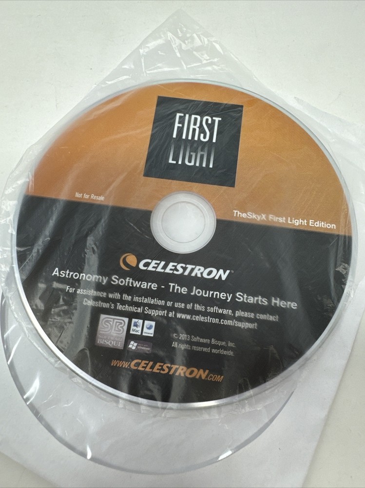 First Light PC CD-ROM ASTRONOMY SOFTWARE CELESTRON SOFTWARE The skyX First
