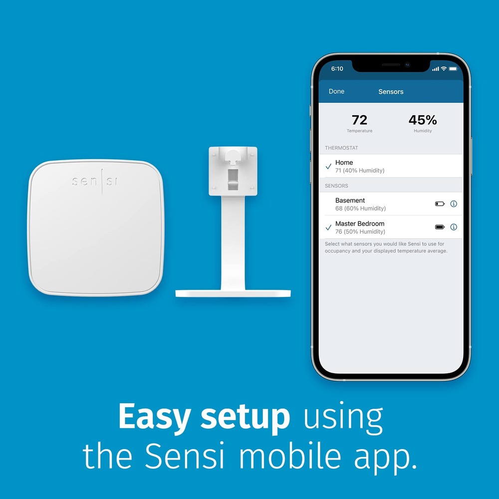 Sensi Room Sensor-Compatible with Touch 2 Smart Thermostat White