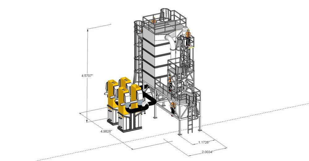 HO Scale Dust Collector Square wPlatform Kit for Grain Elevator Structures 1:87