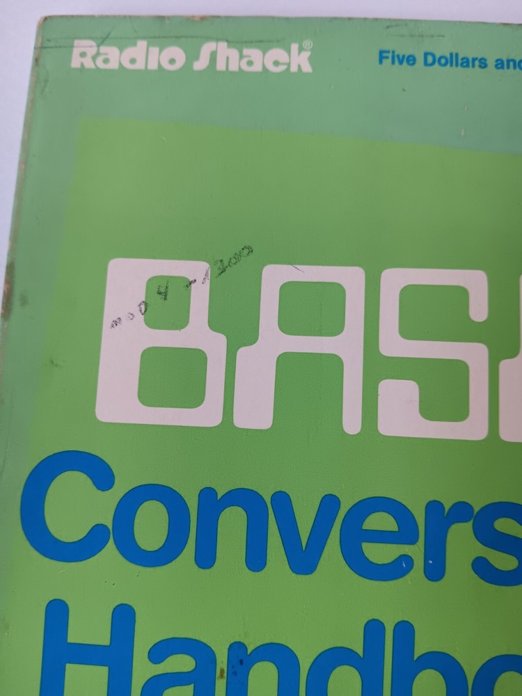 Basic Conversion Handbook For TRS 80 Apple PET Book Softcover Radio Shack FLAWS