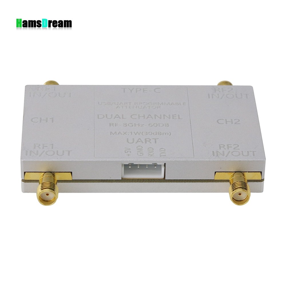 RF-8GHz-60DB Dual Channel Programmable Attenuator RF Attenuator Type-C for PC