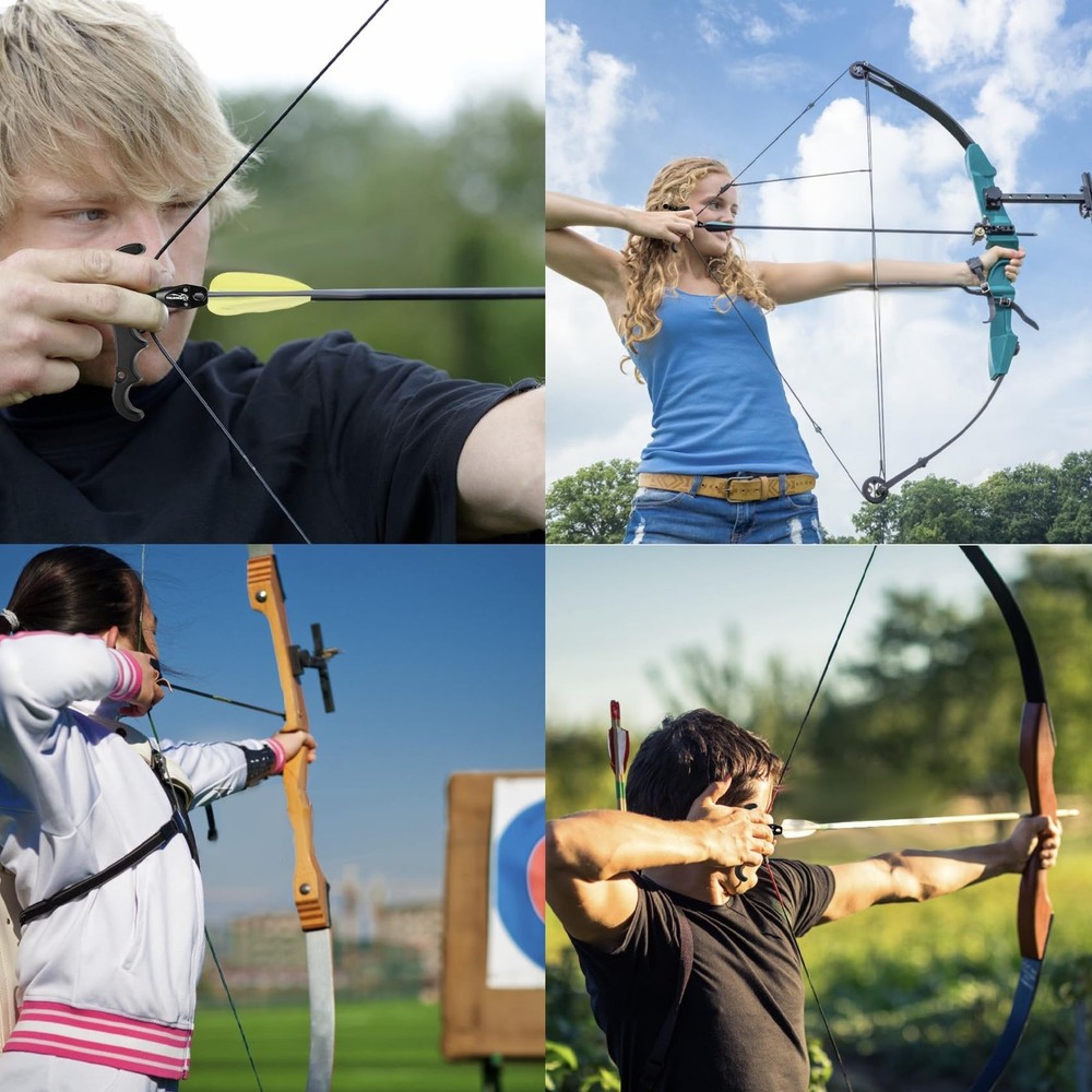 Thumb Release Bow Aid for Compound Bow, 360° Adjustable Archery Release for A...
