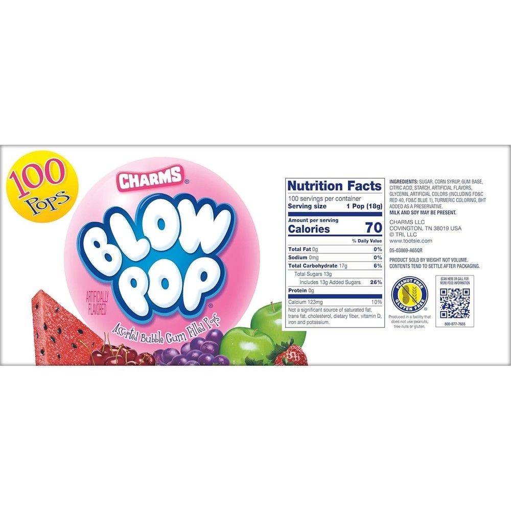 Charms Blow Pop Assorted 100-Count Bulk Pack