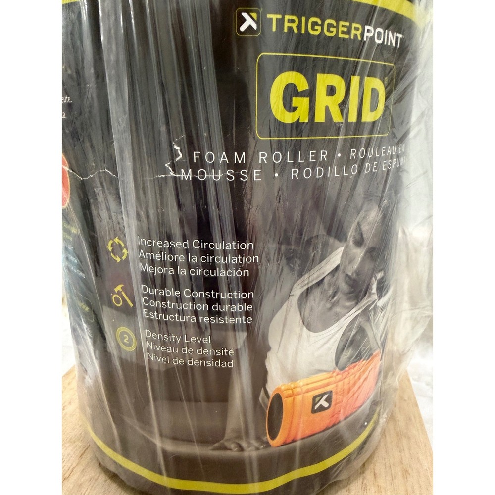TriggerPoint GRID Foam Roller Black Hollow Multi-Density Massage Roller 13in