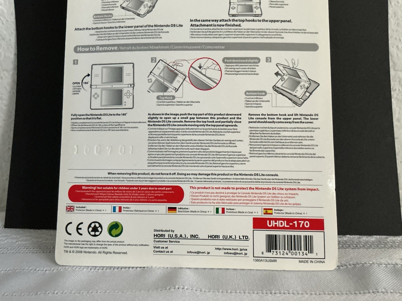 HORI Nintendo DS Lite Case Protector Super Mario Version Luigi Peach Toad