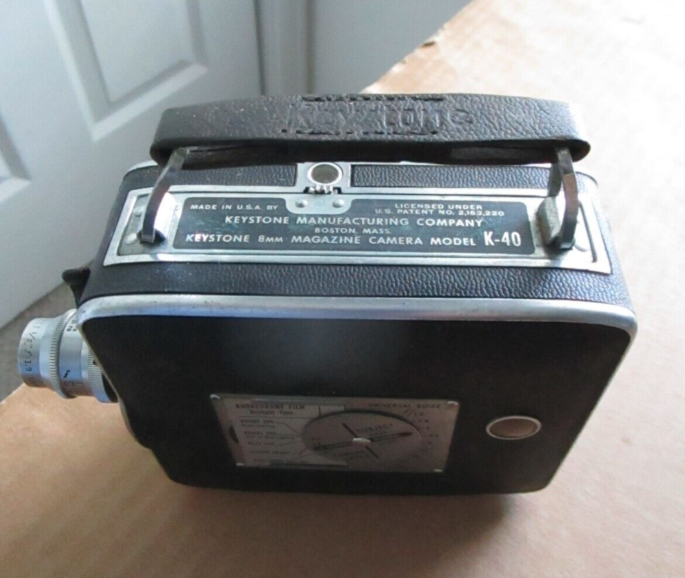 VINTAGE KEYSTONE MODEL K-40 8mm CAMERA - untested