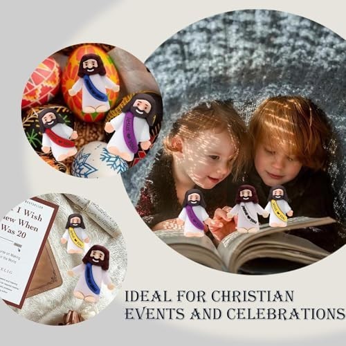 Little Jesus Figures, Mini Jesus Figurines in Bulk, Multicolor Tiny Jesus Figure