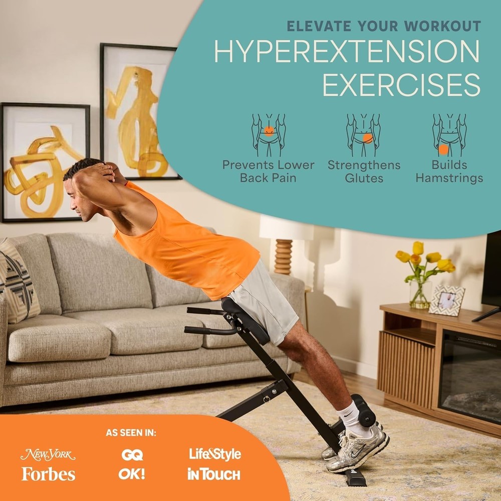 Hyper-Extension Roman Chair - Adjustable Lower Back Bench Machine