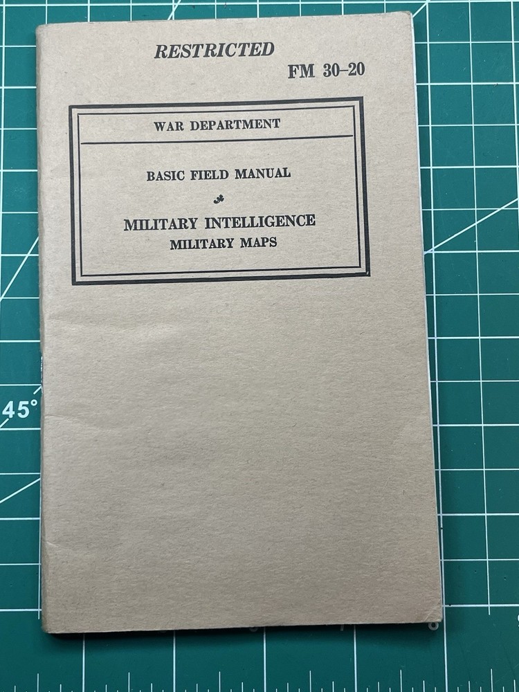 WWII Basic Field Booklet  Military Intelligence Maps 1940