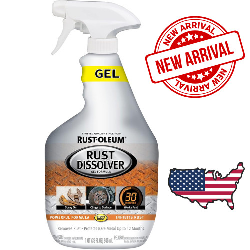 Rust-Oleum Rust Dissolver Gel Spray-300112 Powerful Formula Inhibit Rust 32Oz