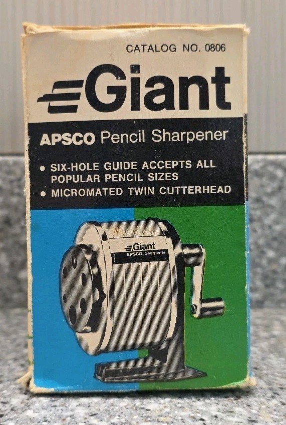 Berol Giant APSCO Pencil Sharpner 0806 Manual Mechanical Eagle Pencil New