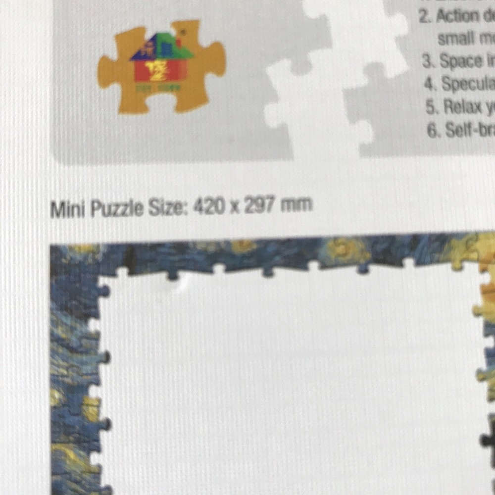 Puzzles. 1000 Pieces. Mini Puzzle. Starry Night