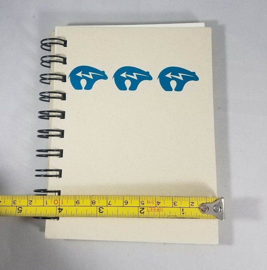 Zuni Bear Notepad with Blank Pages 5.5" Inches Small Spiral Notebook