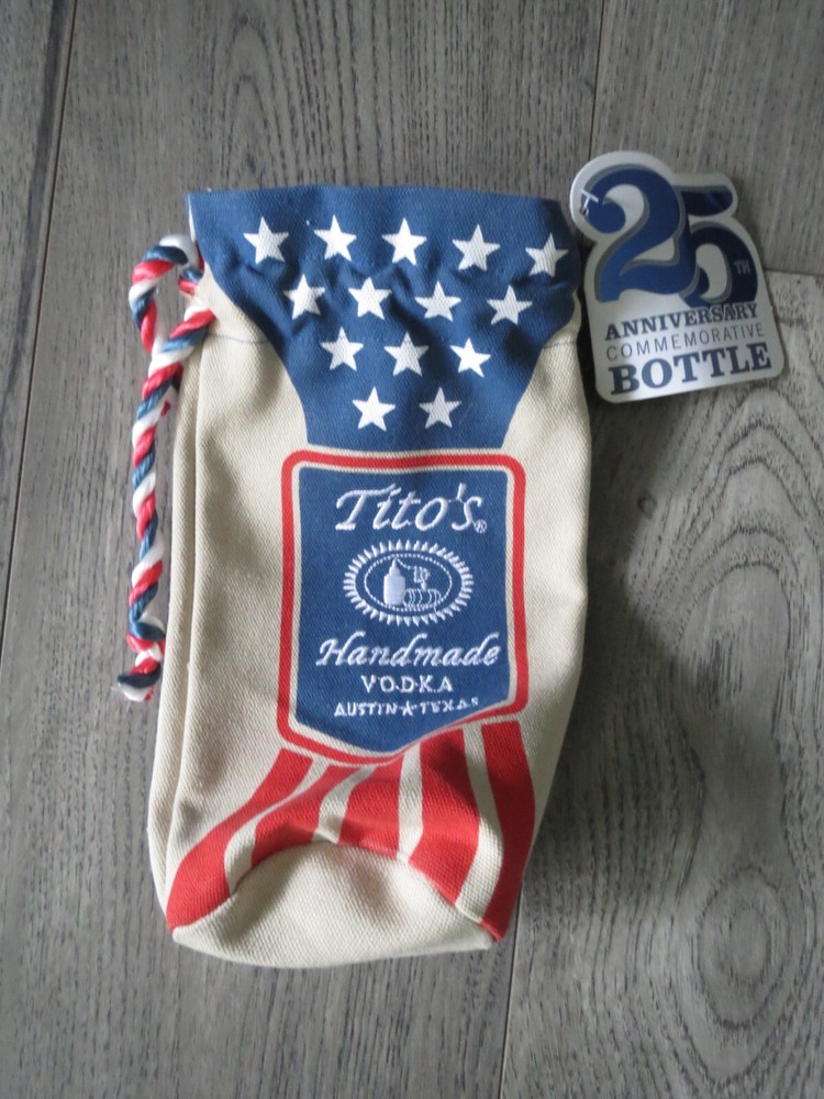 Tito's 25th Anniversary commemorative Drawstring Bag, NWT