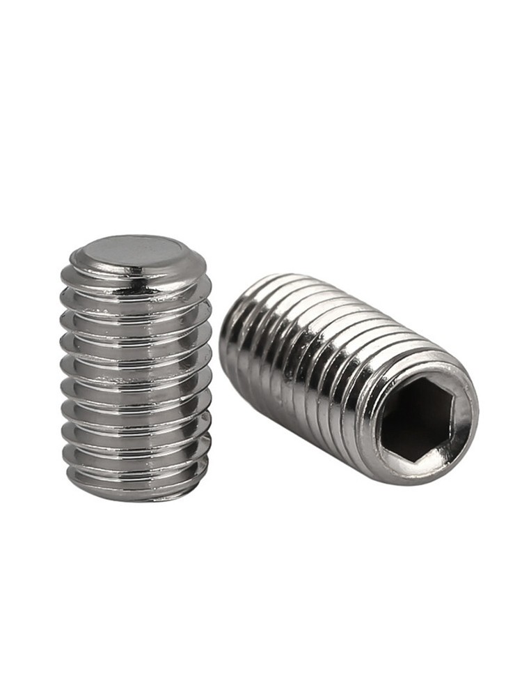 Fine Thread Grub Screws Flat Point Allen Socket Set Screws 304 Stainless M6~M16