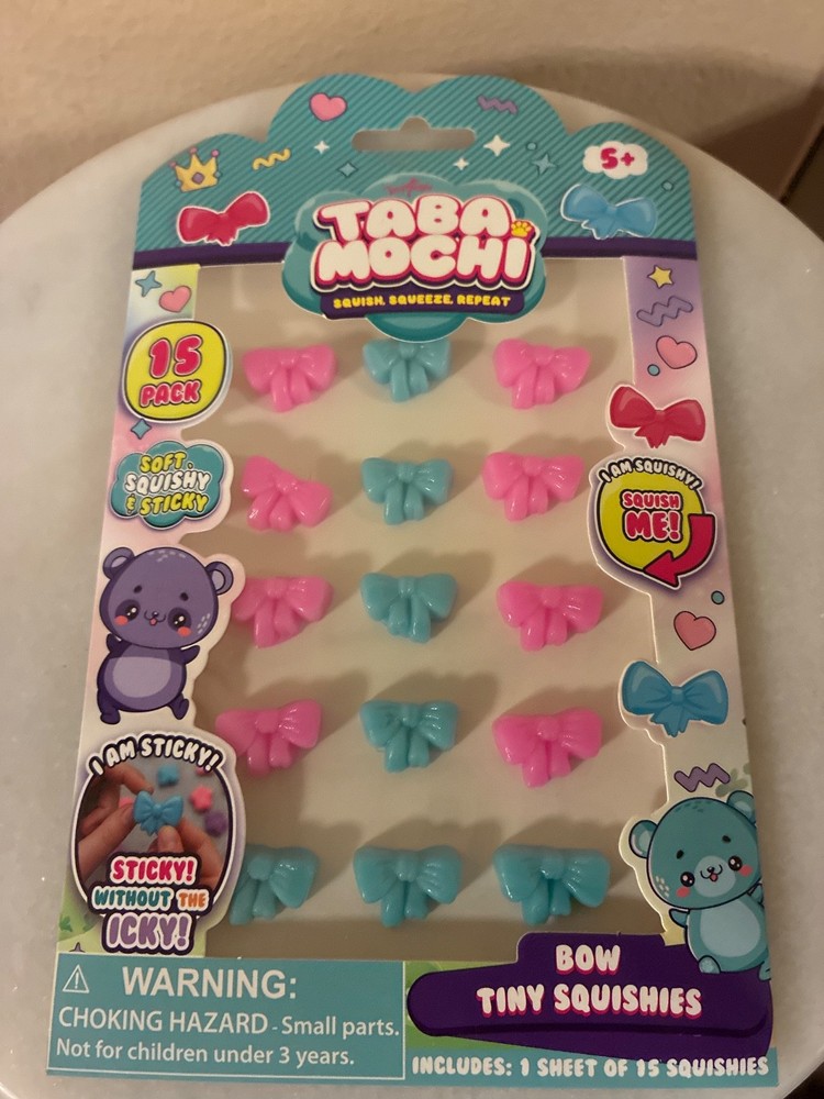 Taba Mochi tiny butterfly, bow & paw squish squeeze repeat tiny squishies