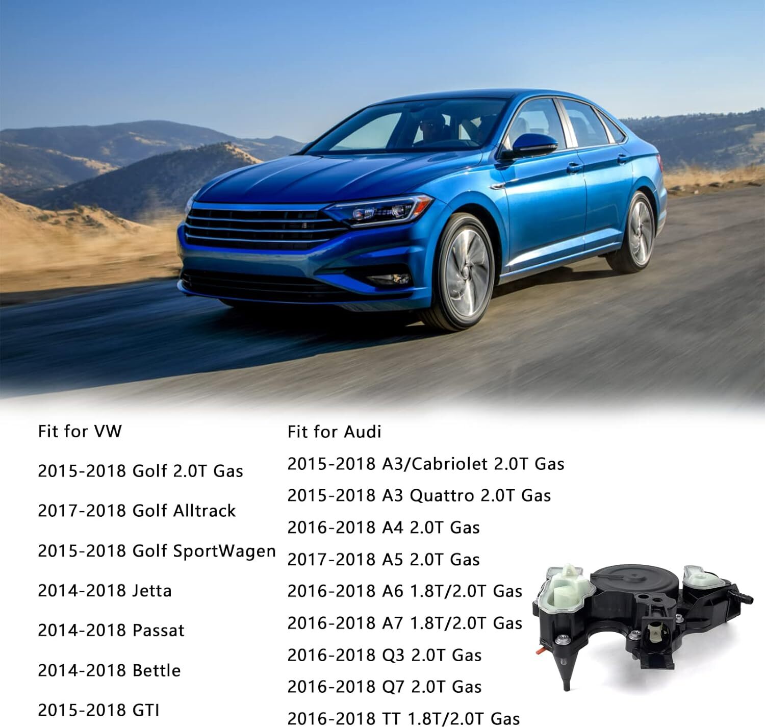 06K103495AH PCV Valve Oil Separator For 2014-2020 Golf GTi Jetta 1.8T 2.0T