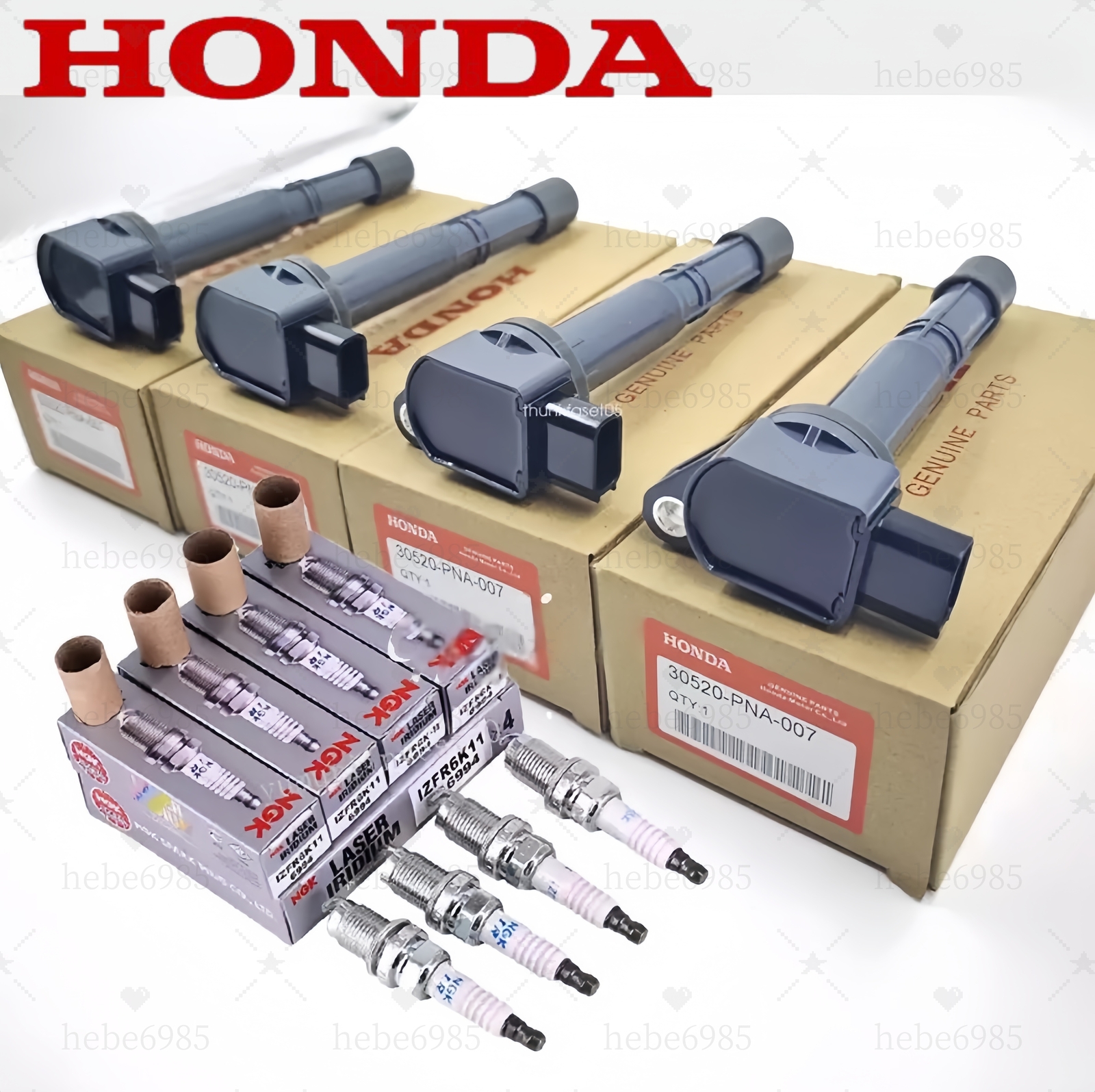 OEM 4X Ignition Coils & 4X Spark Plugs For Honda CR-V Accord Element 2.4L UF311