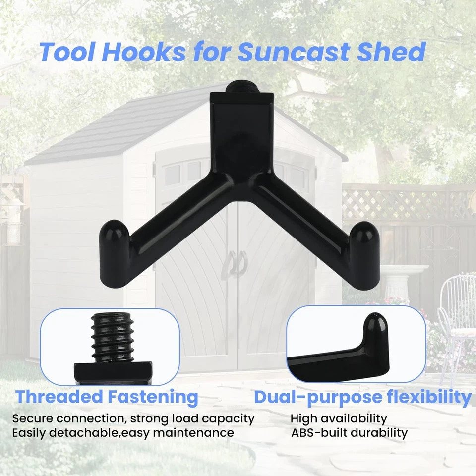 5 Pcs Tool Hooks for Suncast, Double Head Storage Hanger - Essential Wall Org...