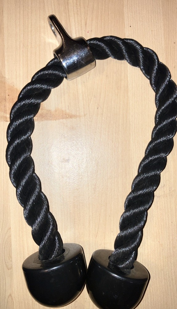 Dual Grip Tricep Rope, Pull Down Cable Machine Attachment