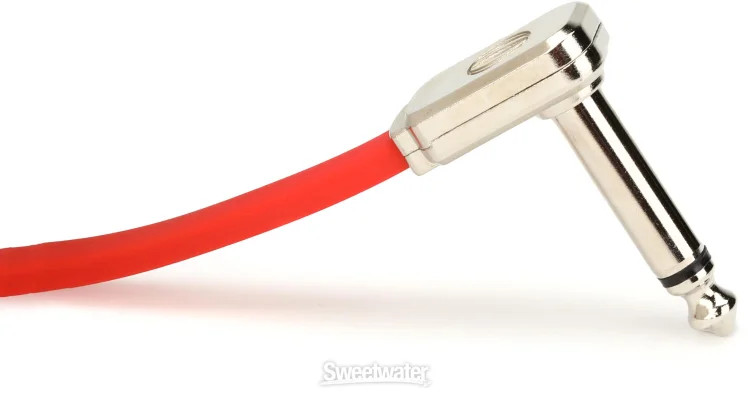 Ernie Ball P06404 Flat Ribbon Pedalboard Patch Cable - Right Angle to Right