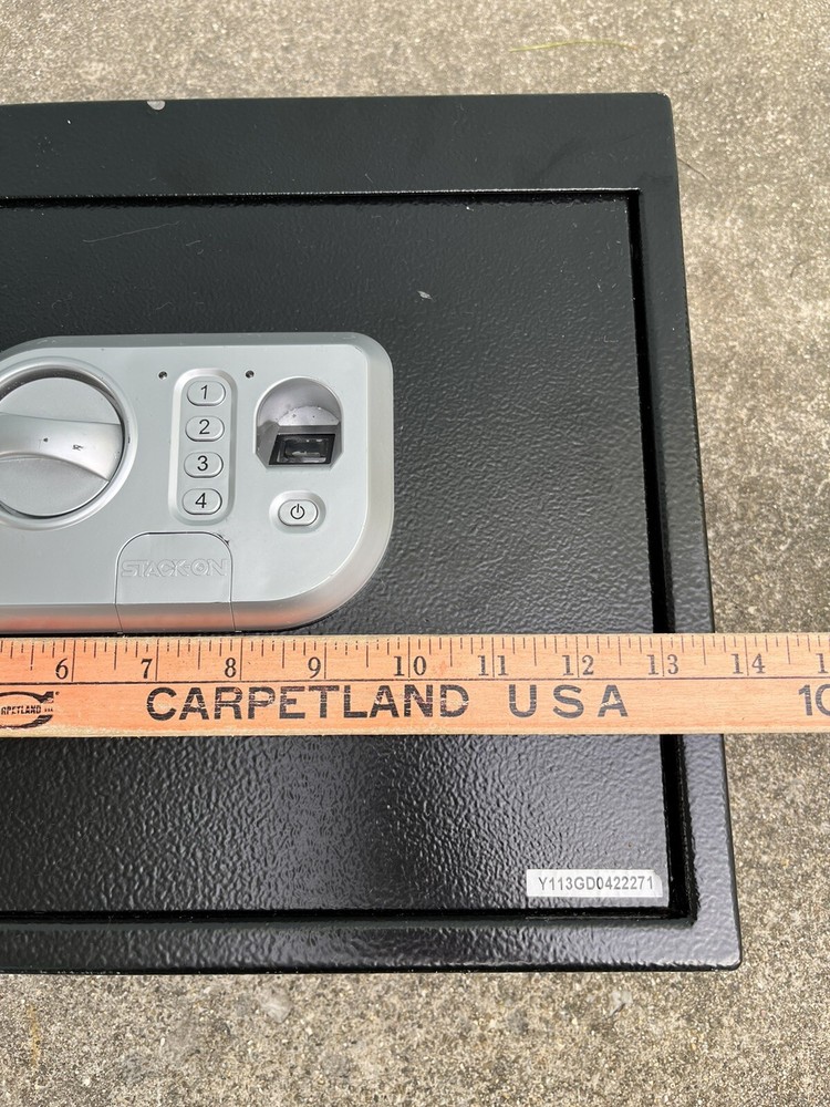 Pistol Ammo Security Secure Gun Storage Locker Safe Stack On Biometric Print