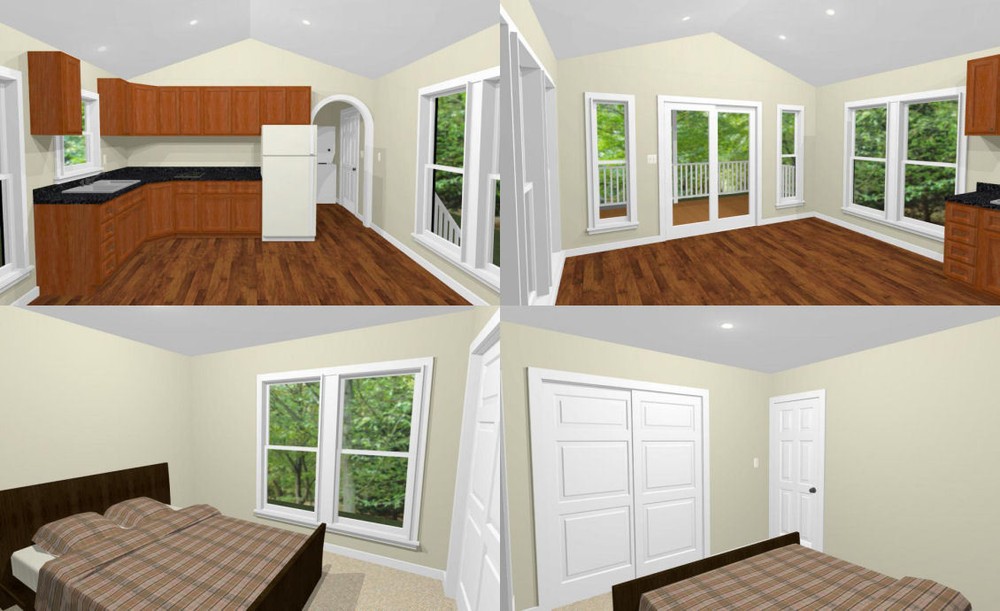 14x32 Tiny House -- 567 sq ft -- PDF FloorPlan -- Model 7B