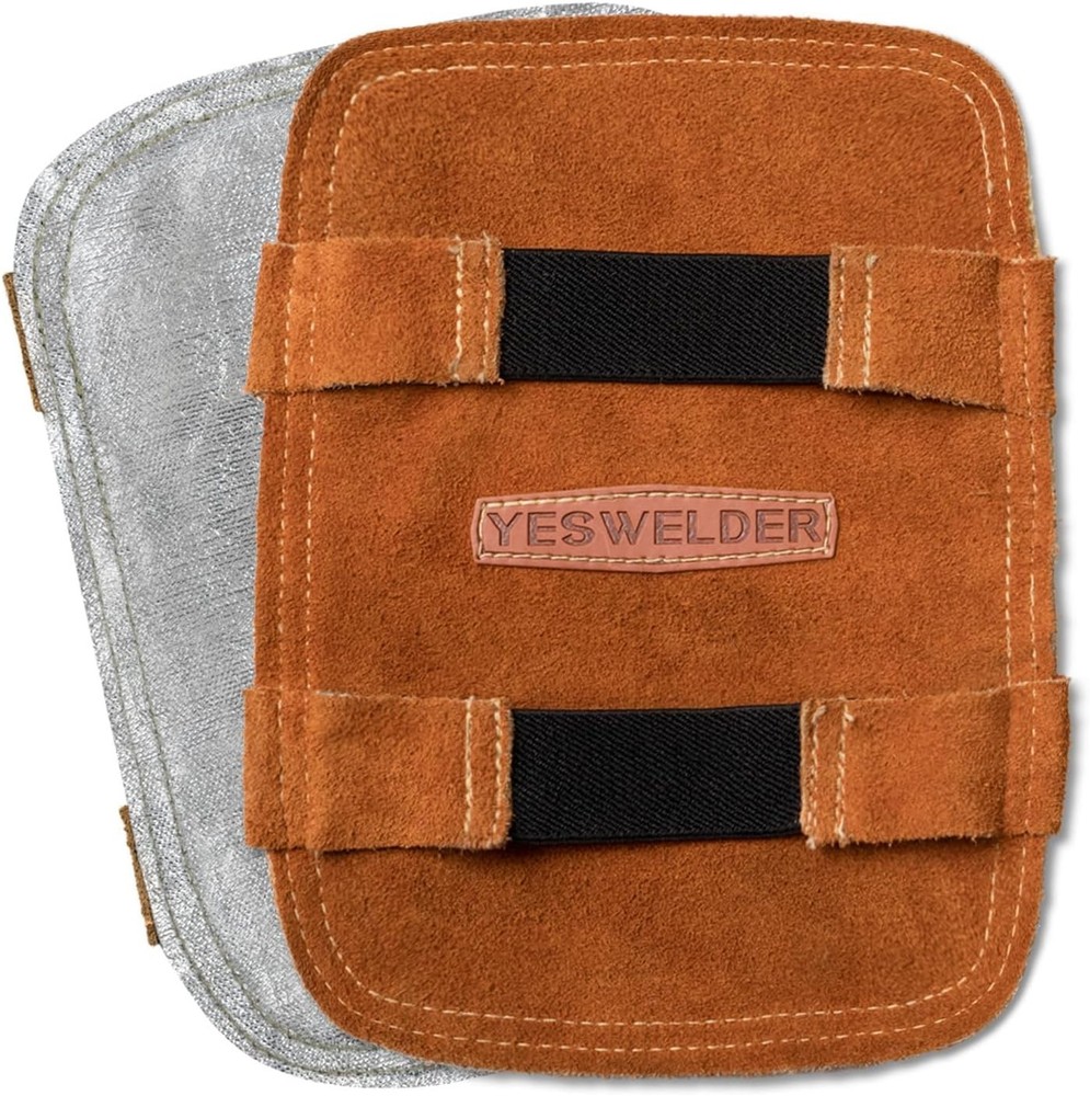 Hand Heat Shield, Welding Hand Shield Split Cowhide Leather Aluminized Back W...