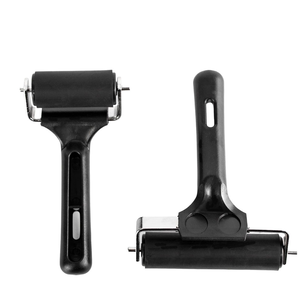 2 Pcs Hard Rubber Brayer Rollers for Printmaking Ink Printing Stamping