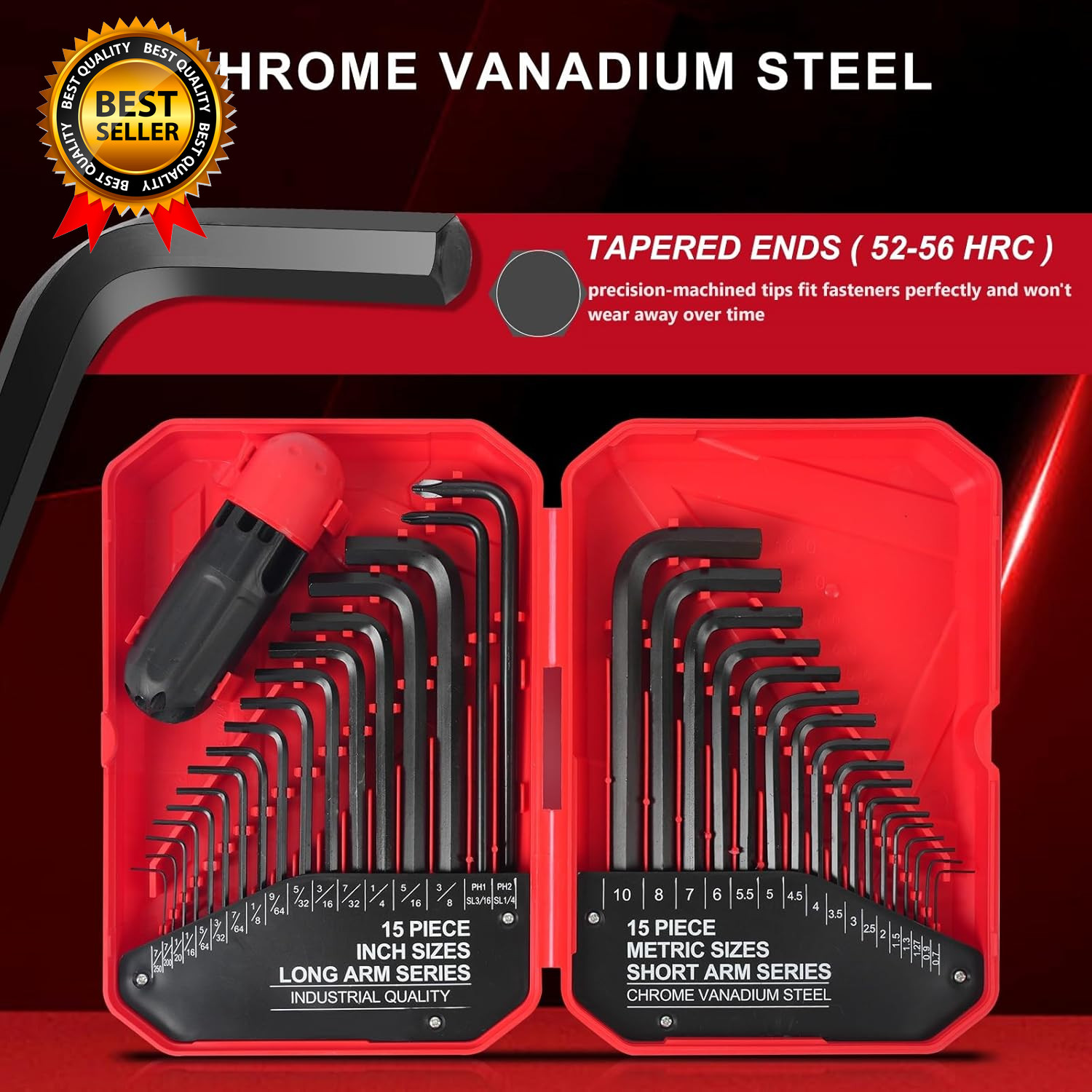 35-Piece Allen Wrench Sets Metric and Standard Hex Key Set Allen Key Set