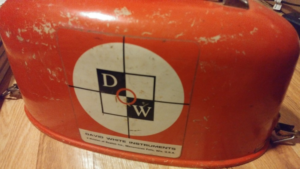 Vtg David White Instruments DW-8080 Level Transit Tripod Measuring Stick