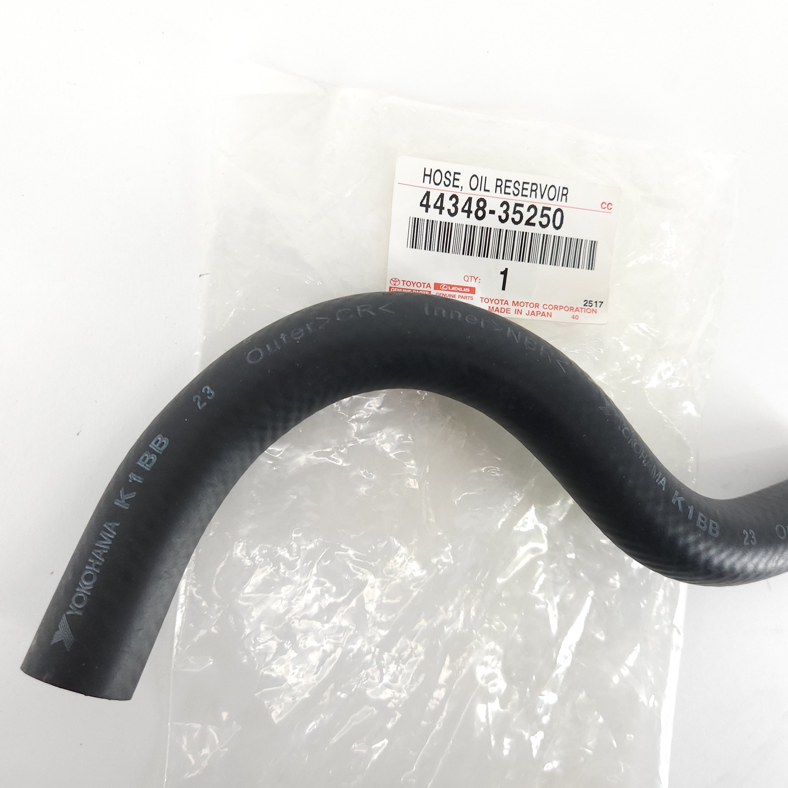 Genuine OEM Toyota Lexus 44348-35250 Power Steering Hose Reservoir to Pump