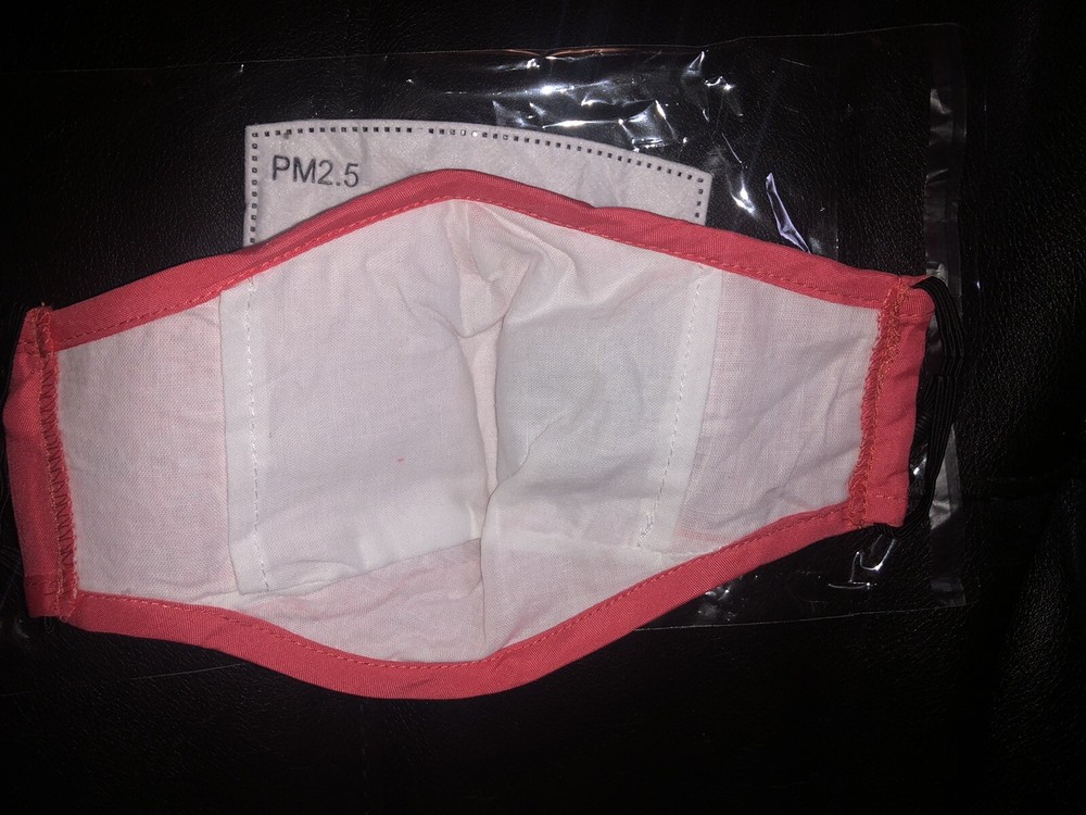 Graphic Peach Face Mask With Two PM2.5 Filter Replacements
