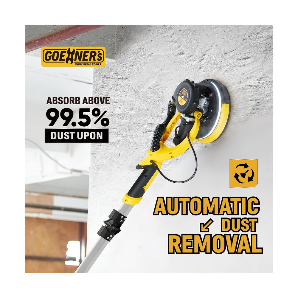Drywall Sander, Electric Drywall Sander with Vacuum, Automatic Dust Removal, ...