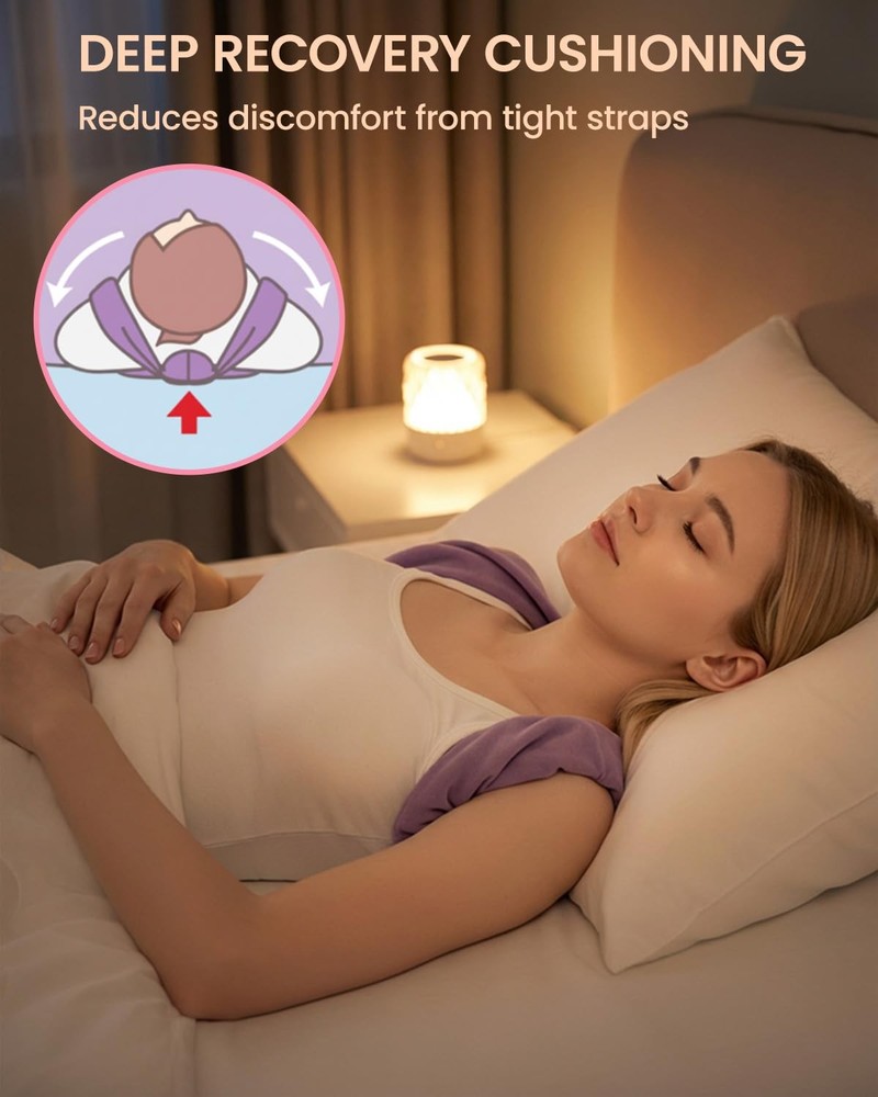 ® Sleep Upper Back Brace Posture Corrector for , Ultra-Soft Lavender Back Str...
