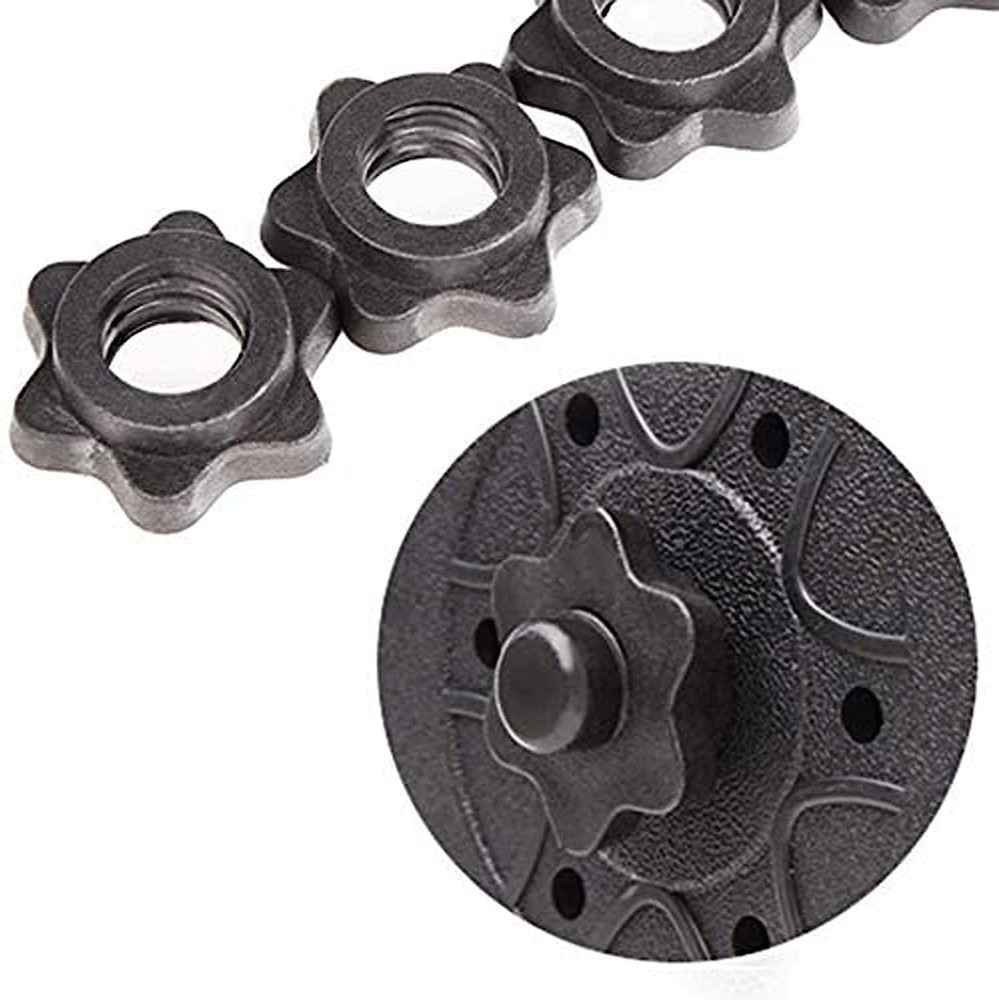 uncakil 2 Pairs Dumbbell Collars 1 inch Hex Nut 1 4*Black