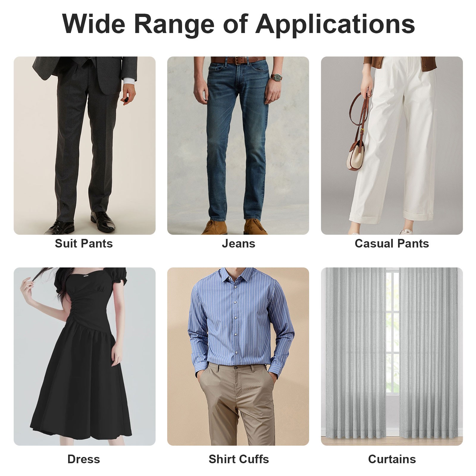 10 Iron-On Hemming Tape Fabric Fusing Strip for Clothing Repair