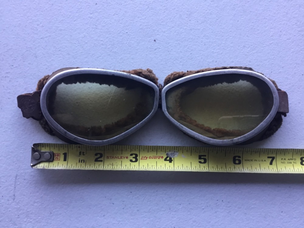 WWII Fur Lined Pilot Aviator Goggles