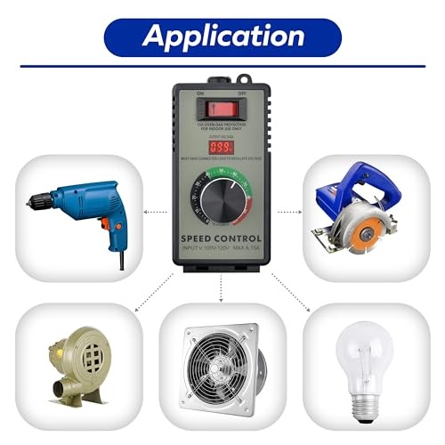 Motor Speed Controller AC 120V 15A Variable Adjuster for Electric Fan Router