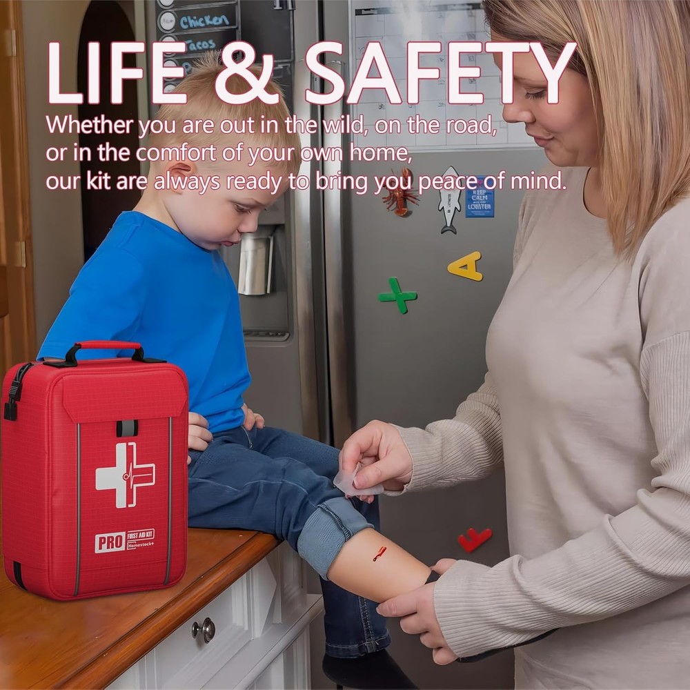 Upgrade - Comprehensive First Aid Kit with Labelled Compartments
