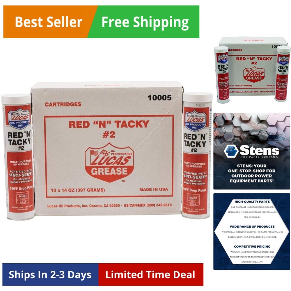 Stens Red N Tacky Grease, 10 Pack