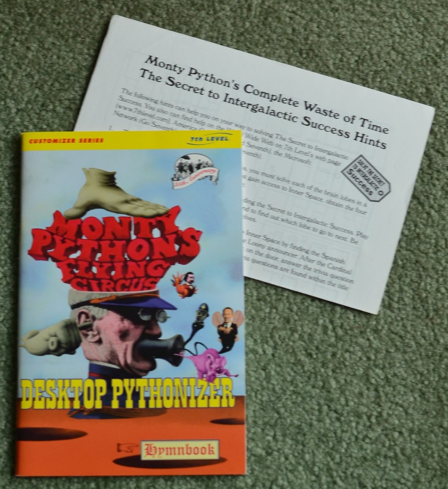vtg~Monty Python Circus~Desktop Pythonizer~Hymnbook~User Guide~Manual~Book only