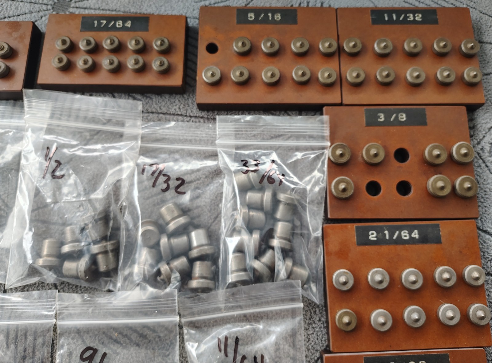 🗽VINTAGE MACHINIST/ TOOLMAKER TRANSFER PINS LARGE SET OF 24 SIZES